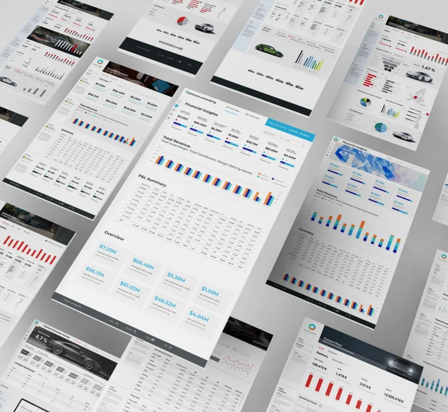Power BI dashboards for optimum.consulting